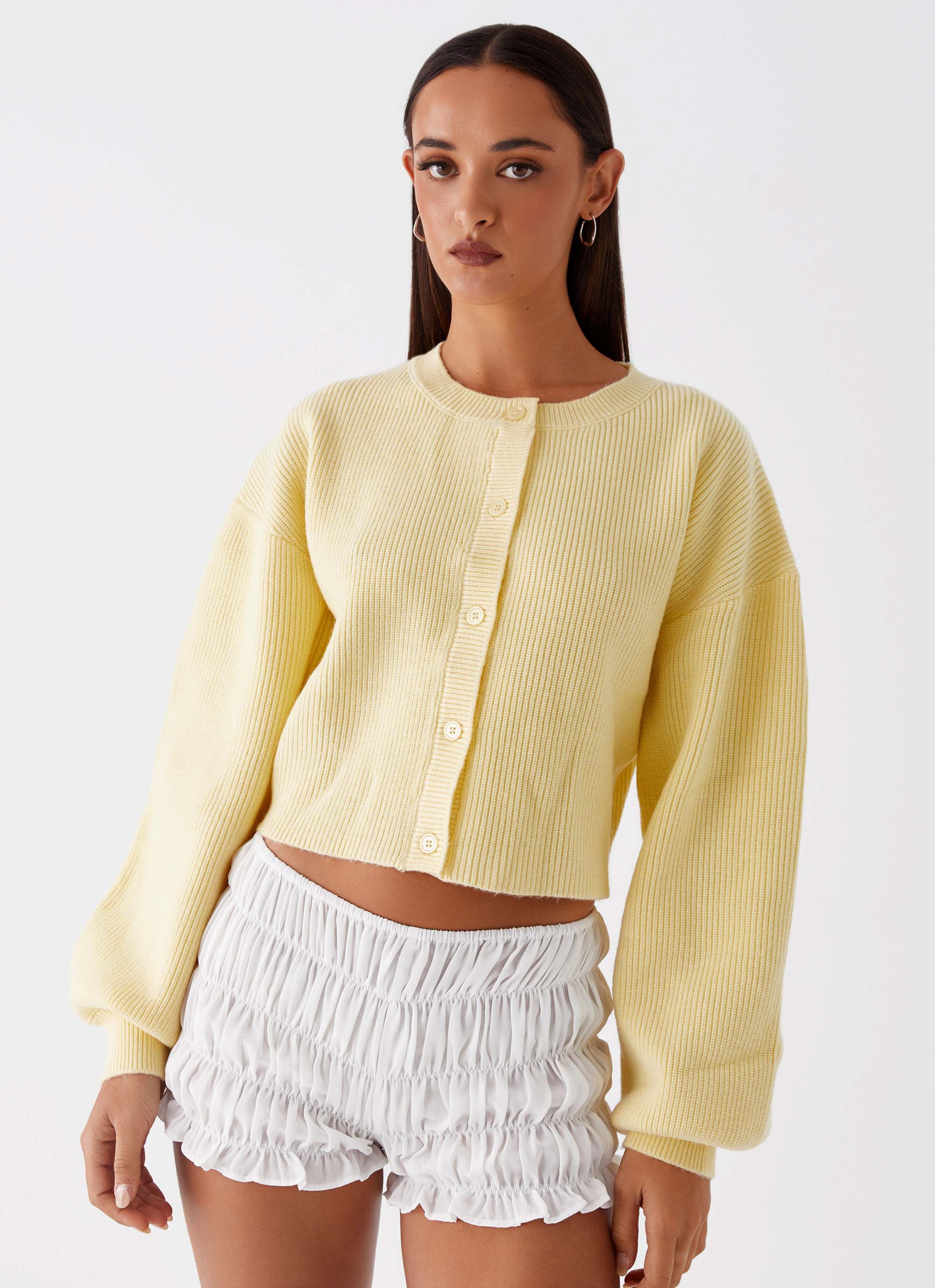 Daphne Knit Cardigan - Butter Yellow - Image 5