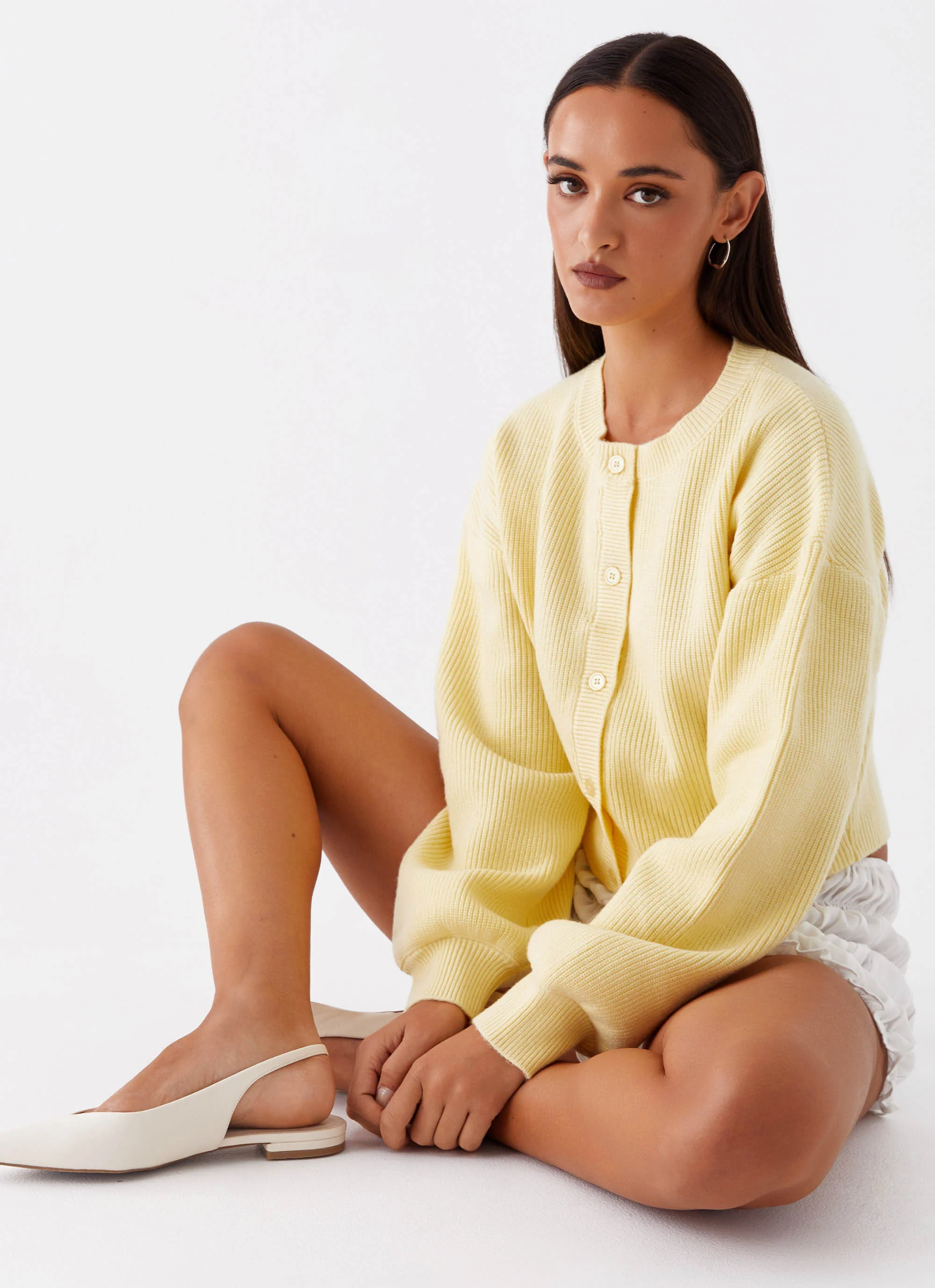 Daphne Knit Cardigan - Butter Yellow - Image 6