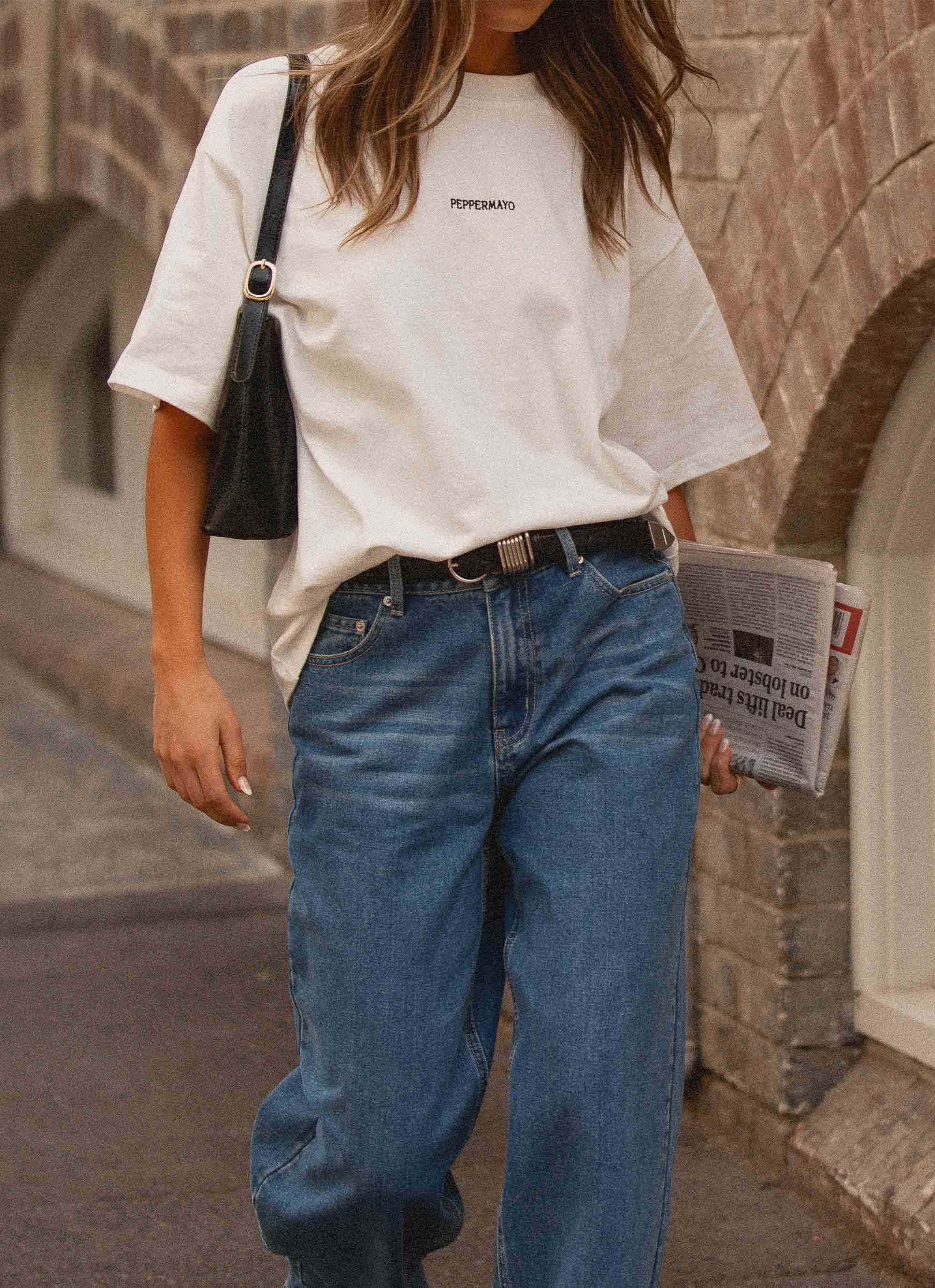 Signature Oversized Tee - White - Image 8
